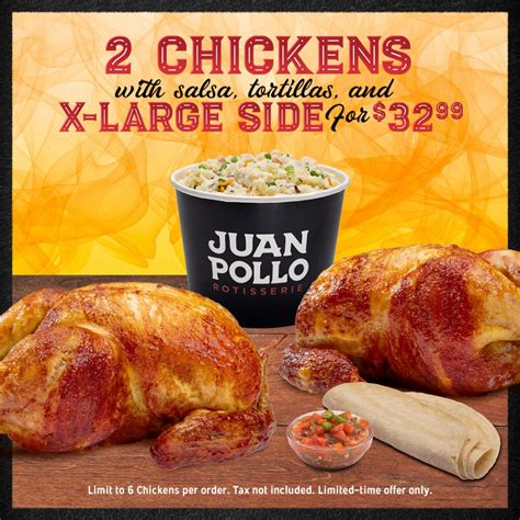 Juan pollo coupons - Juan Pollo Coupons & Promo Codes for Jan 2023. Save up to 90% Juan Pollo Discounts . Today's best Juan Pollo Coupon Code: Juan Pollo Today Best Deals & Sales. Best Christmas sales 2022: Shop the Best Holiday Deals Online. Collection . Service. Beauty & Fitness. Career & Education. Food & Drink.